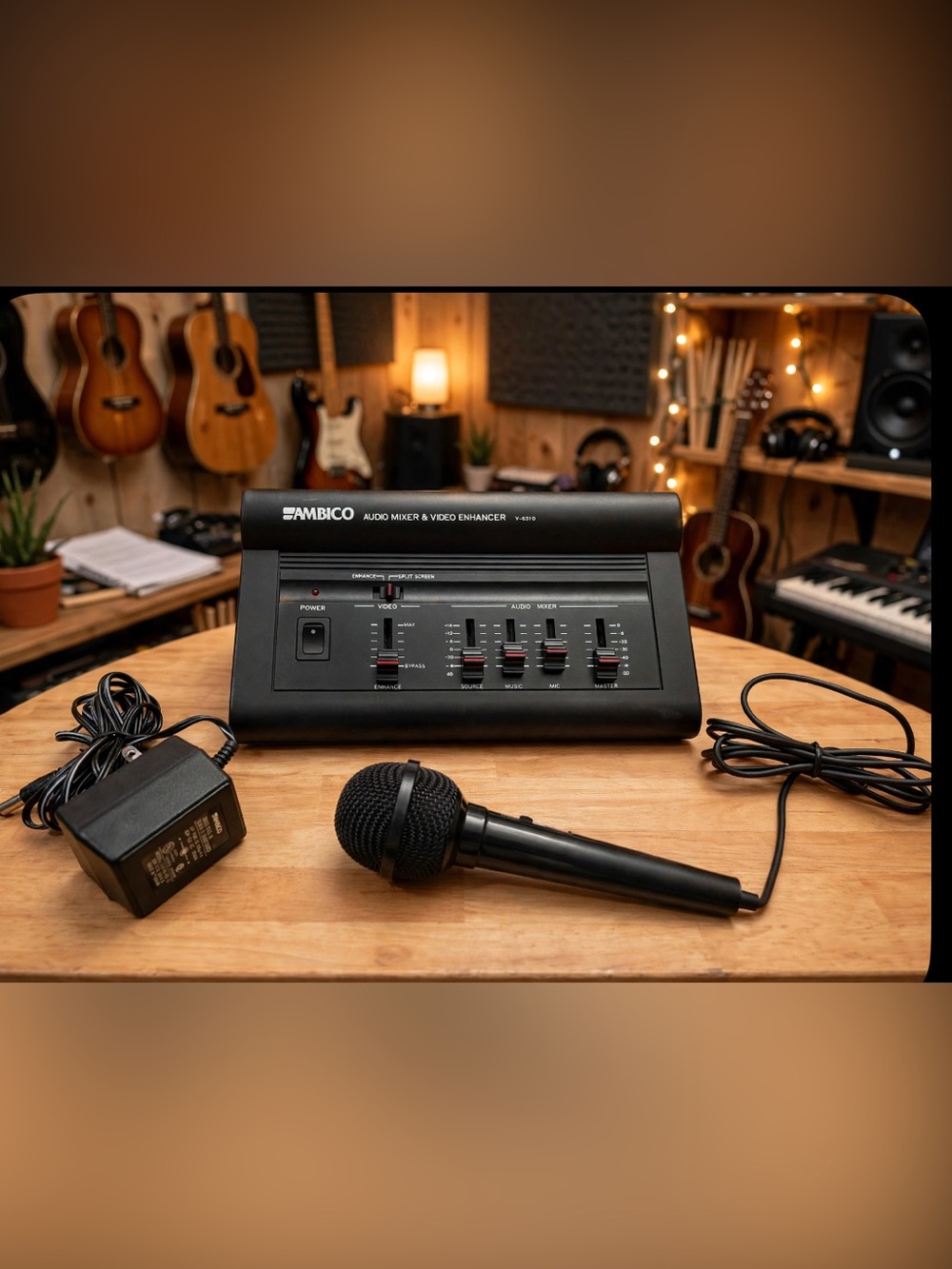 Ambico V-6310 Audio Mixer & Video Enhancer w/ UDM-208 Microphone
